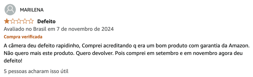review negativo
